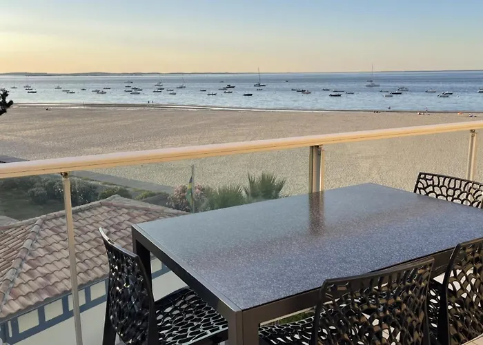 شقة Premiere Ligne - Vue Exceptionnelle - Acces Direct - Grand Balcon - Parking Privatif Clos - A Pieds آركاشو