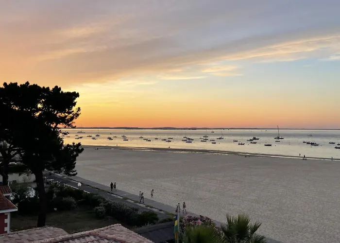 Premiere Ligne - Vue Exceptionnelle - Acces Direct - Grand Balcon - Parking Privatif Clos - A Pieds Arcachon